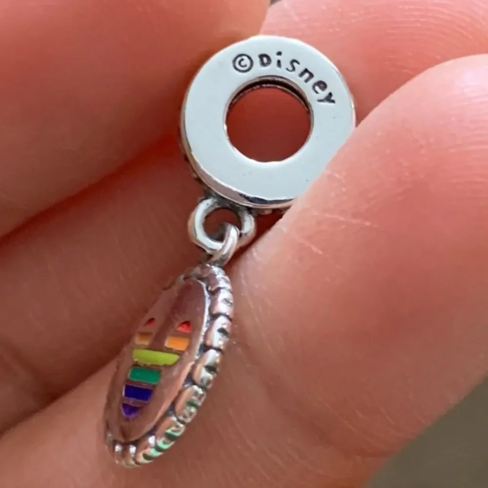 NWOT Pandora x Disney RETIRED Mickey Mouse Love Rainbow Silver Charm